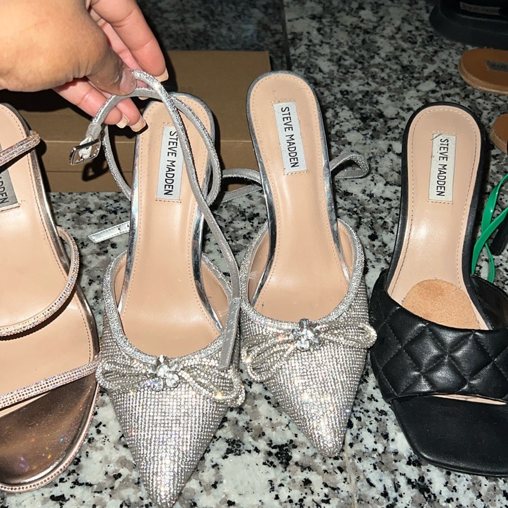 Rhinestone pumps